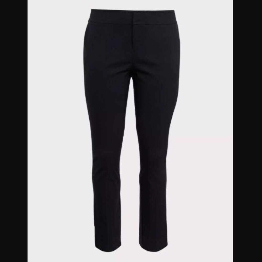 Torrid Studio- Trouser Straight Deluxe Stretch Mid-Rise Pant- 16T, Black - Picture 2 of 9